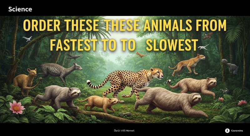 Order These Animals from Fastest to Slowest