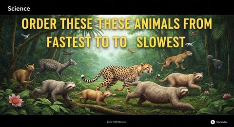 Order These Animals from Fastest to Slowest