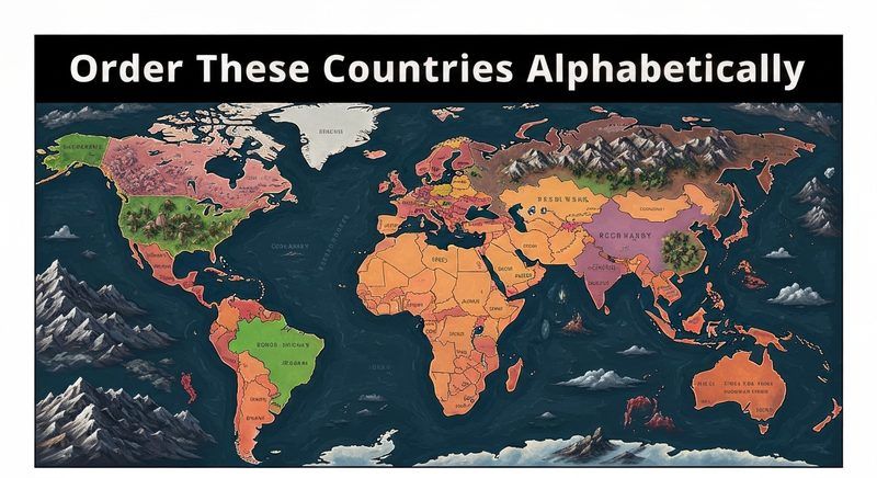 Order These Countries Alphabetically