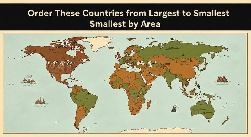 Order These Countries from Largest to Smallest by Area