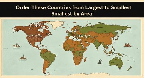 Order These Countries from Largest to Smallest by Area