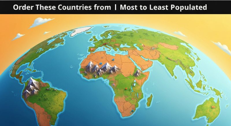Order These Countries from Most to Least Populated