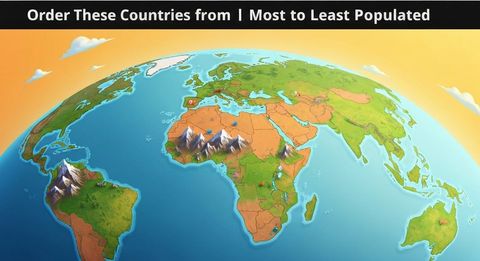 Order These Countries from Most to Least Populated