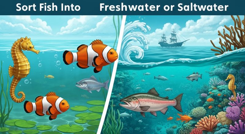 Sort Fish Into Freshwater or Saltwater
