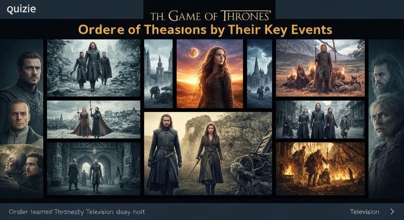 Order Game of Thrones Seasons by Their Key Events
