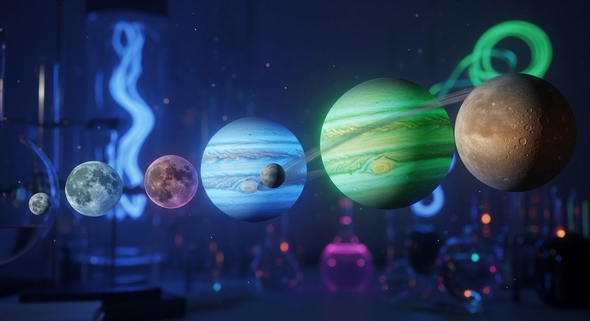 Planets of the Solar System: Name to Diameter