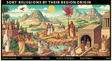 Sort Religions By Their Region of Origin