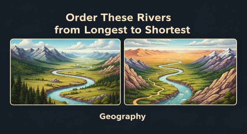 Order These Rivers from Longest to Shortest