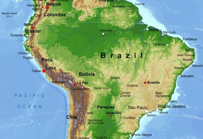 South America Physical Map Quiz