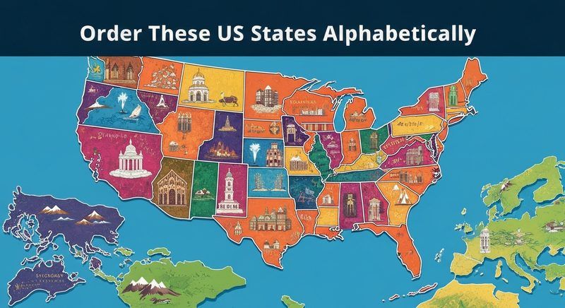 Order These US States Alphabetically